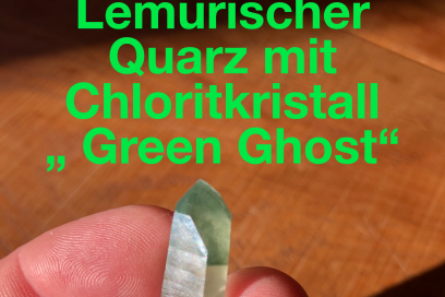 Lemurischer Quarz mit Chloritkristall „ Green Ghost“